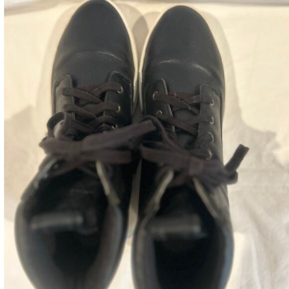 TIMBERLAND MAYLISS 6-INCH PU Leather Upper Platform/Flatform Lace Boot Black 9 - Picture 5 of 9